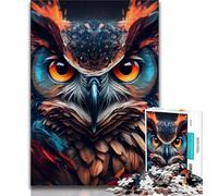 Puzzle 1000 pièces pour Adultes et Adolescents Hibou Animal 1000 pièces pour Adultes Jeu Stimulant pour Toute la Famille 38x26cm