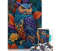 Puzzle 1000 pièces pour Adultes et Adolescents Hibou coloré Puzzle 1000 pièces, idéal comme Cadeau pour Toute la Famille Convient aux Enfants de 14 Ans et Plus (Taille 38x26cm)