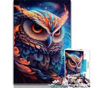 Puzzle 1000 pièces pour Adultes et Adolescents, Hibou de la Galaxie, Jouets éducatifs et éducatifs, Jeux familiaux, idéal pour la décoration de Bureau (38x26cm)