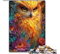 Puzzle 1000 pièces pour Adultes et Adolescents, Hibou doré, Jeu éducatif et Stimulant pour améliorer la mémoire (à partir de 14 Ans) (Taille 26x38cm)