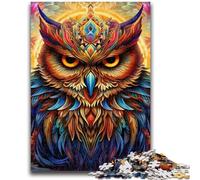 Puzzle 1000 pièces pour Adultes et Adolescents, Hibou psychédélique, Jouets éducatifs, Jeux de Famille, Cadeaux pour Amis et Famille, 50x75cm