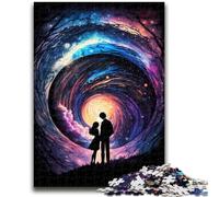 Puzzle 1000 pièces pour Adultes et Adolescents, Histoire d'amour Cosmique, Anti-Stress, Vacances à la Maison, Tue Le Temps, avec Affiche et fiche de Questions Assorties, 50x75cm