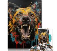Puzzle 1000 pièces pour Adultes et Adolescents, Hyène Africaine, Jeux éducatifs, décoration d'intérieur, Cadeaux Uniques, 50x75cm