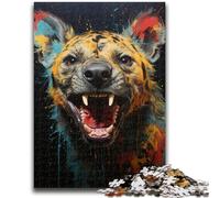 Puzzle 1000 pièces pour Adultes et Adolescents Hyène Africaine, Puzzle 1000 pièces, pour Un Jeu Stimulant et Familial (50x75cm)