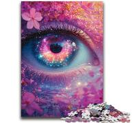 Puzzle 1000 pièces pour Adultes et Adolescents, œil psychédélique, Jouet éducatif Anti-Stress, Cadeau du Père Noël Secret pour Les 14 Ans, 26x38cm