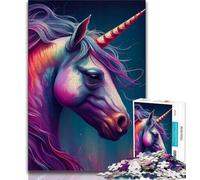 Puzzle 1000 pièces pour Adultes et Adolescents Illustration Licorne 1000 pièces pour Adultes pour Tuer Le Temps à la Maison avec des pièces entièrement emboîtables de Formes aléatoires 38x26cm
