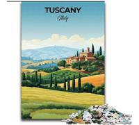 Puzzle 1000 pièces pour Adultes et Adolescents, imprimé Voyage Toscane, Italie, Jouet éducatif et décompressant, Cadeaux du Père Noël Secret (26x38cm), 1000 pièces