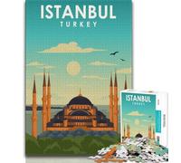 Puzzle 1000 pièces pour Adultes et Adolescents, Istanbul, Turquie, Voyage, Art, Anti-Stress, Vacances, Tuer Le Temps, améliorer l'amour Entre Couples (38x26cm)