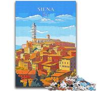 Puzzle 1000 pièces pour Adultes et Adolescents, Italie, Sienne, Voyage, Jouets éducatifs, activités Amusantes à la Maison, Cadeau d'anniversaire, Cadeaux de Voyage (Taille 38x52cm)