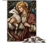 Puzzle 1000 pièces pour Adultes et Adolescents Jésus coloré, Anti-Stress, Vacances à la Maison, Tue Le Temps avec Affiche Assortie et Feuille de Questions 50x75cm