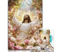 Puzzle 1000 pièces pour Adultes et Adolescents Jésus dans Le Jardin, Un Jeu Stimulant idéal comme Cadeau pour Toute la Famille (75x50cm)