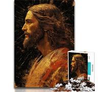 Puzzle 1000 pièces pour Adultes et Adolescents, Jésus doré, Jeux éducatifs, décoration d'intérieur, Cadeau d'anniversaire, Art Mural (75x50cm)