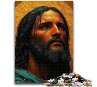 Puzzle 1000 pièces pour Adultes et Adolescents, Jésus doré, Jeux éducatifs, décoration d'intérieur, Cadeau d'anniversaire, Art Mural (50x75cm)