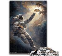 Puzzle 1000 pièces pour Adultes et Adolescents, Jésus et Les astronautes, Jeux éducatifs, décoration d'intérieur, Cadeau d'anniversaire, Art Mural (50x75cm)