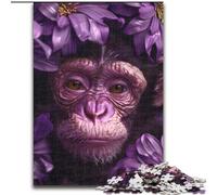 Puzzle 1000 pièces pour Adultes et Adolescents Jeu de Famille de singes Anti-Stress Défi Difficile Collection d'artistes, Beaux-Arts 26x38cm