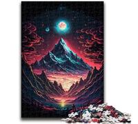 Puzzle 1000 pièces pour Adultes et Adolescents, Jeu de Pics de Montagne mystiques, Chaque pièce est Unique - Jeu Familial Stimulant et Amusant 50x75cm