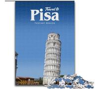 Puzzle 1000 pièces pour Adultes et Adolescents Jeu de Quiz « Visitez Pise pour Toute la Famille (26x38cm) 1000 pièces