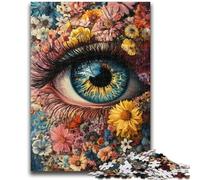 Puzzle 1000 pièces pour Adultes et Adolescents, Jeu de société « Yeux de Fleurs », Chaque pièce est Unique - Jeu Familial Stimulant et Amusant, 26 x 38 cm