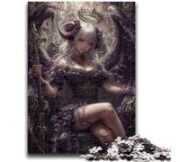 Puzzle 1000 pièces pour Adultes et Adolescents, Jeu éducatif, Ange démoniaque, Jeune Fille, Jouet, décoration Murale, Cadeaux d'anniversaire et de Noël Uniques, 26x38cm