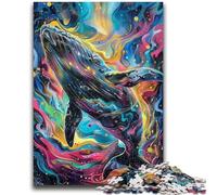 Puzzle 1000 pièces pour Adultes et Adolescents, Jeu éducatif, Baleine Aquarelle, Jouet de défi, décoration Murale, Cadeaux d'anniversaire et de Noël Uniques, 26x38cm