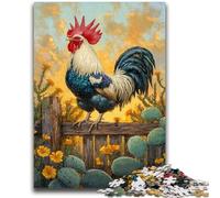 Puzzle 1000 pièces pour Adultes et Adolescents, Jeu éducatif, Coq Tournesol, Jouet de défi, décoration Murale, Cadeaux d'anniversaire et de Noël Uniques, 26x38cm