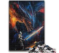 Puzzle 1000 pièces pour Adultes et Adolescents, Jeu éducatif Dragon Fantastique, Jouet de défi, décoration Murale, Cadeaux d'anniversaire et de Noël Uniques, 26x38cm