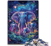 Puzzle 1000 pièces pour Adultes et Adolescents, Jeu éducatif, éléphant de la Galaxie, Jouet de défi, décoration Murale, Cadeaux d'anniversaire et de Noël Uniques, 50x75cm