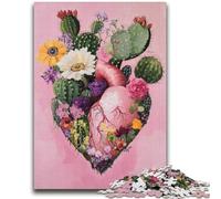 Puzzle 1000 pièces pour Adultes et Adolescents, Jeu éducatif en Forme de cœur végétal, décoration d'intérieur, Jeu éducatif pour Anniversaire et Noël, 26x38cm