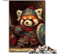 Puzzle 1000 pièces pour Adultes et Adolescents Jeu éducatif et Relaxant Guerrier Panda Roux pour Anniversaire, Noël, à partir de 14 Ans (Taille 26x38cm)