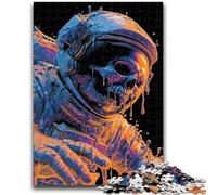 Puzzle 1000 pièces pour Adultes et Adolescents Jeu éducatif Familial sur Le thème des astronautes squelettes pour Toute la Famille (14 Ans et Plus) 50x75cm