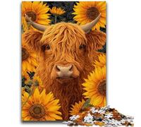 Puzzle 1000 pièces pour Adultes et Adolescents, Jeu éducatif sur Le thème des Vaches des Highlands, décoration Murale, Cadeaux Uniques pour Anniversaire et Noël, 26x38cm