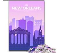 Puzzle 1000 pièces pour Adultes et Adolescents Jeu Familial de la Nouvelle-Orléans Soulagement du Stress Défi Difficile Cadeaux du Père Noël Secret (38x26cm) 1000 pièces