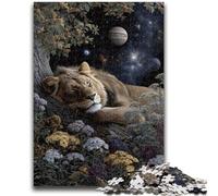 Puzzle 1000 pièces pour Adultes et Adolescents, Jeu Familial de Lions endormis, Anti-Stress, défi Difficile, Cadeaux du Père Noël Secret, 26x38cm