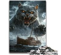 Puzzle 1000 pièces pour Adultes et Adolescents, Jeu Familial de Monstres Marins, Anti-Stress, défi Difficile, Cadeaux du Père Noël Secret, 50x75cm
