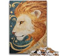 Puzzle 1000 pièces pour Adultes et Adolescents, Jeu Familial Lion Art, Anti-Stress, défi Difficile, Cadeaux du Père Noël Secret, 26x38cm