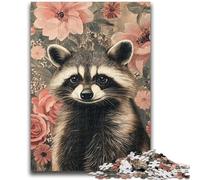Puzzle 1000 pièces pour Adultes et Adolescents, Jeu Familial Raton Laveur, Anti-Stress, défi Difficile, Cadeaux du Père Noël Secret, 26x38cm
