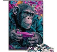 Puzzle 1000 pièces pour Adultes et Adolescents, Jeux de chimpanzés, activité familiale, décoration intérieure Unique et Cadeaux pour Les 14 Ans et Plus (Taille 26x38cm)