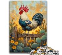 Puzzle 1000 pièces pour Adultes et Adolescents, Jeux éducatifs, Coq Tournesol, décoration Murale, Cadeaux d'anniversaire et de Noël Uniques, 50x75cm