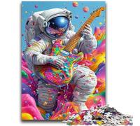Puzzle 1000 pièces pour Adultes et Adolescents, Jeux éducatifs d'astronautes psychédéliques, décoration Murale, Cadeaux d'anniversaire et de Noël Uniques, 26x38cm