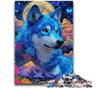 Puzzle 1000 pièces pour Adultes et Adolescents, Jeux éducatifs, Loup-Fleur, décoration d'intérieur, Cadeau d'anniversaire, Cadeaux pour Les 14 Ans et Plus, 26x38cm