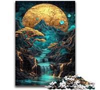 Puzzle 1000 pièces pour Adultes et Adolescents Jeux éducatifs Magiques du Mont Fuji Jouets à Faire soi-même pour Toute la Famille 26x38cm
