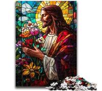 Puzzle 1000 pièces pour Adultes et Adolescents, Jeux éducatifs sur l'art de Jésus, Jouets à Faire soi-même, idéal comme Cadeau pour Toute la Famille, 26x38cm
