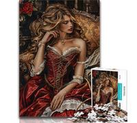 Puzzle 1000 pièces pour Adultes et Adolescents, Jolie Fille, Anti-Stress, Vacances à la Maison, avec Affiche et fiche de Questions-réponses Assorties (75x50cm)