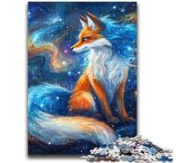 Puzzle 1000 pièces pour Adultes et Adolescents, Jouet éducatif Anti-Stress, Renard mystérieux, Cadeaux du Père Noël Secret pour Les 14 Ans, 50x75cm