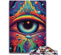 Puzzle 1000 pièces pour Adultes et Adolescents, Jouet éducatif psychédélique Anti-Stress, Cadeau du Père Noël Secret pour Les 14 Ans, 26x38cm