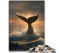 Puzzle 1000 pièces pour Adultes et Adolescents Jouets Baleines mystérieuses Jeux éducatifs Interaction Parent-Enfant pour soulager Le Stress À partir de 14 Ans 26x38cm