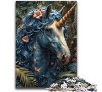Puzzle 1000 pièces pour Adultes et Adolescents, Jouets Licornes à Fleurs, Jeux éducatifs, Anti-Stress, Interaction Parent-Enfant, pour Les 14 Ans et Plus, 50x75cm