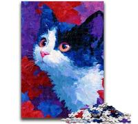 Puzzle 1000 pièces pour Adultes et Adolescents, Jouets pour Chats aquarelles, Jeux éducatifs, Anti-Stress, idéal pour la décoration de Bureau, 38x26cm