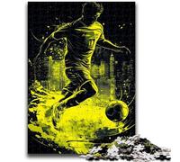 Puzzle 1000 pièces pour Adultes et Adolescents Joueur de Football Entraînez Votre Cerveau et Vos Mains Cadeaux pour Amis et Famille 38x26cm