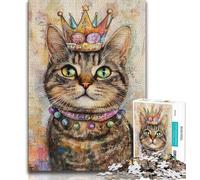 Puzzle 1000 pièces pour Adultes et Adolescents Joyeux Anniversaire Chat, Jeu intellectuel, avec Affiche et fiche de Questions-réponses pour Les 14 Ans et Plus 38x26cm